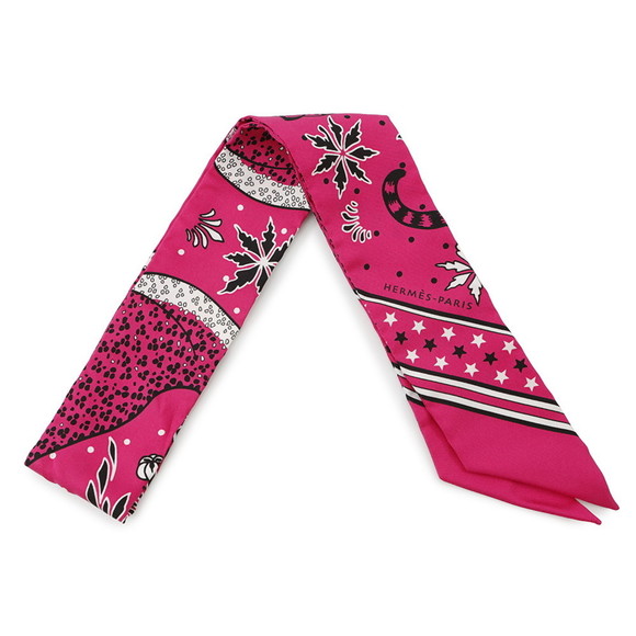 Hermes Hermès Les Leopards Bandana Scarf/Muffler Twilly Silk Twill 2019 - Picture 1 of 9